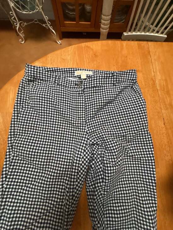 Michael Kors Pants - MICHAEL Michael Kors Black and White Gingham Check Ankle Pants